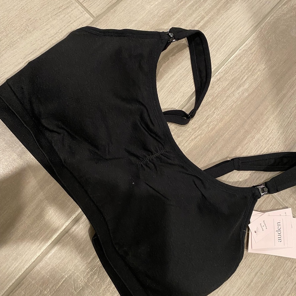 Auden Black Supportive Bra with Wide Straps